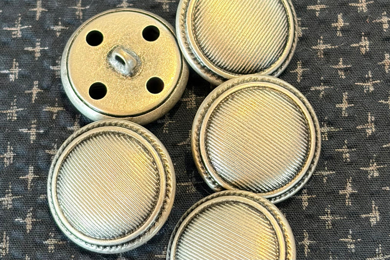 Dark Silver Metal Button
