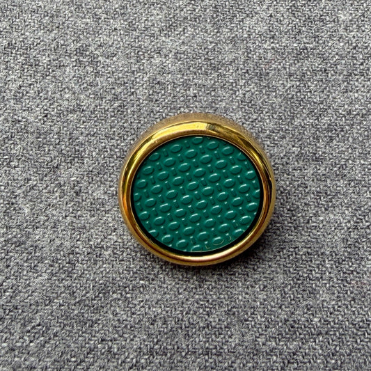 Perfect Green Shank Button with Gold Edge (2 Sizes)