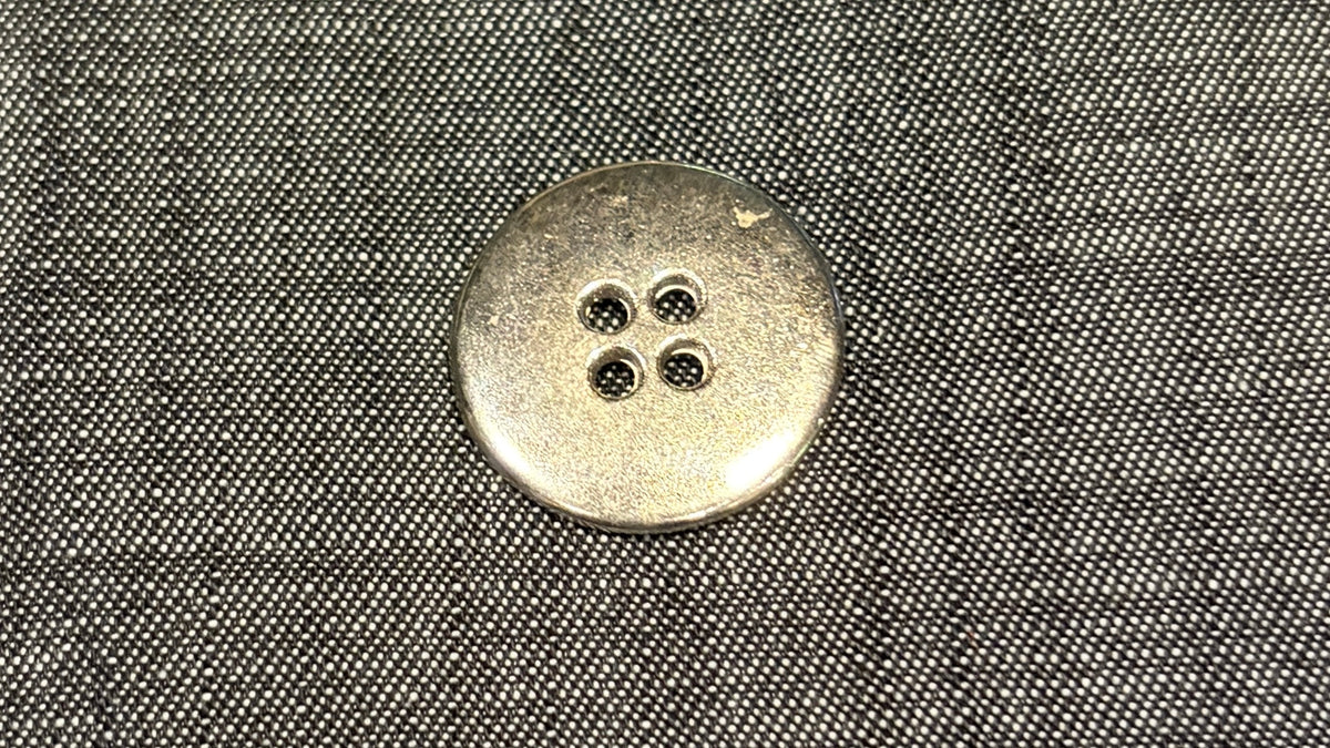Silver Disc Button in 3 Sizes