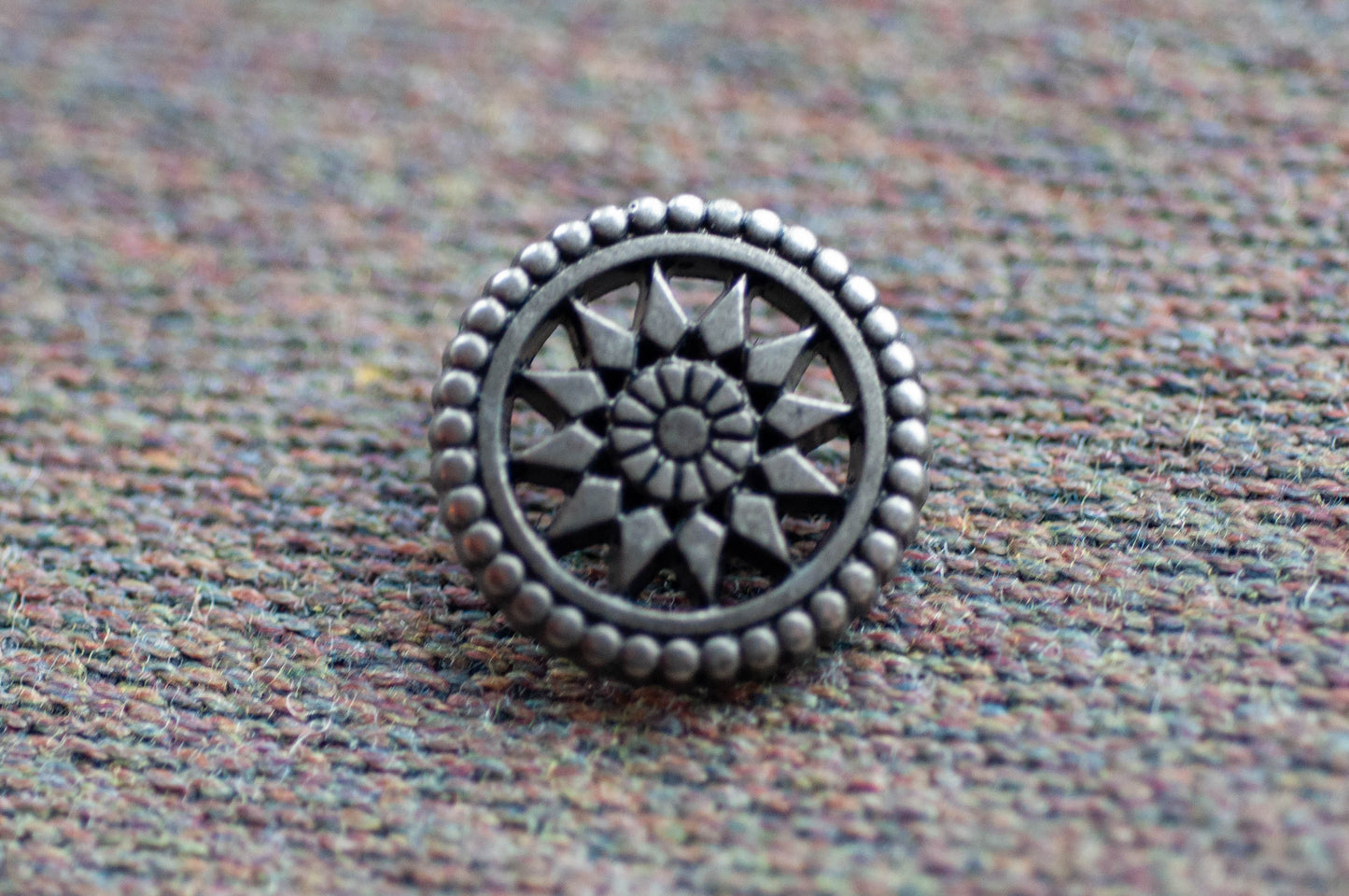 Dark Silver Shank Button