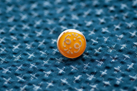 Gold and Yellow Resin Button