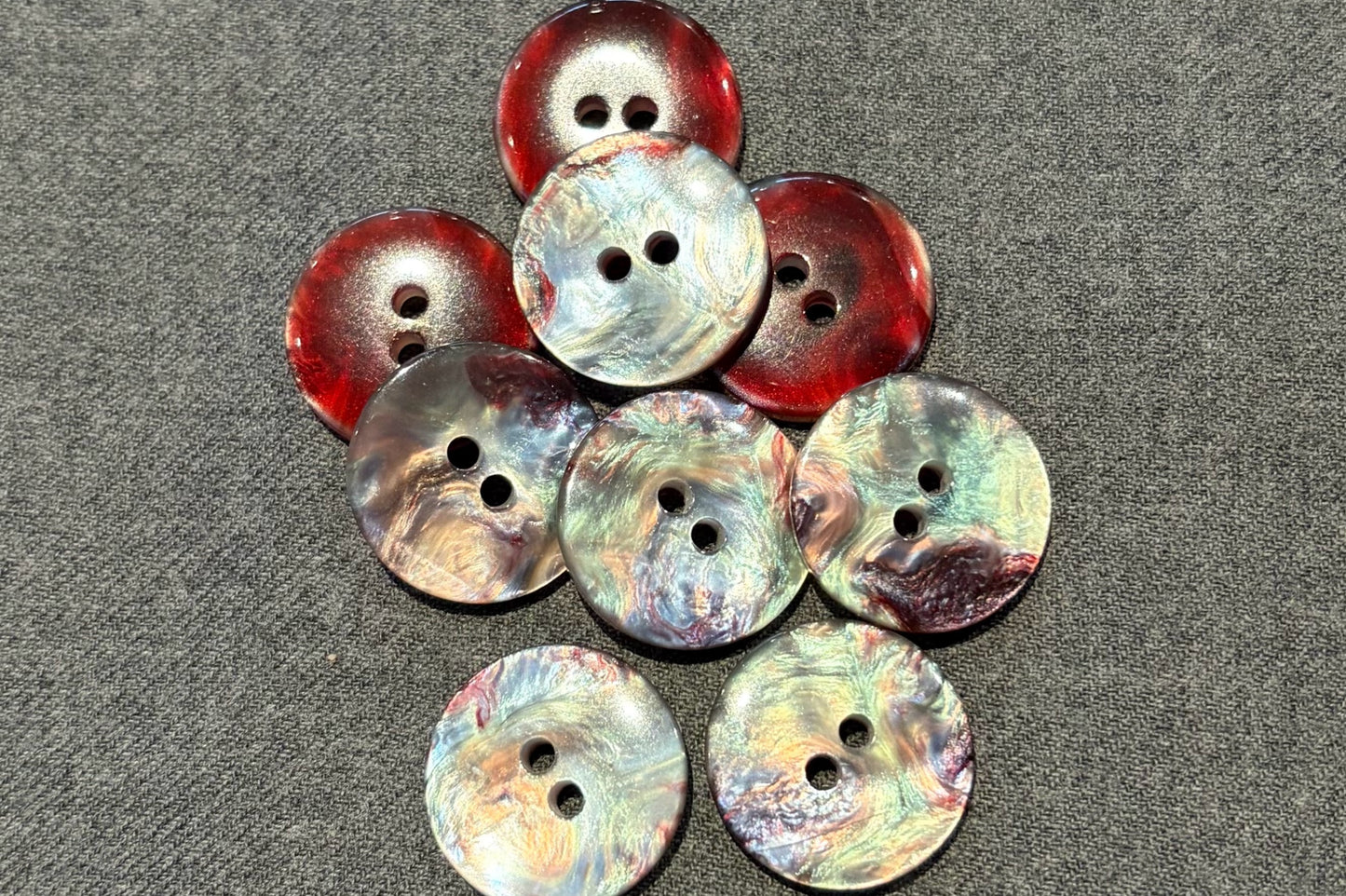 Resin Luminescent Button (Set of 9)