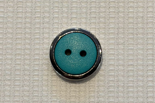 Resin Button with Silver Frame (Five Colours)