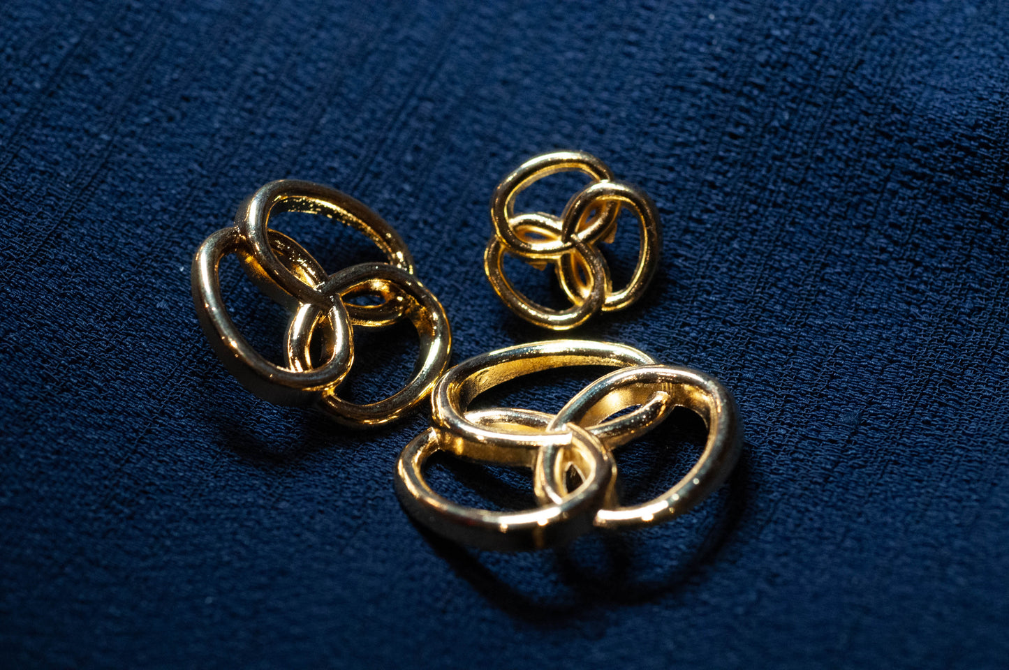 Gold Interlock Button